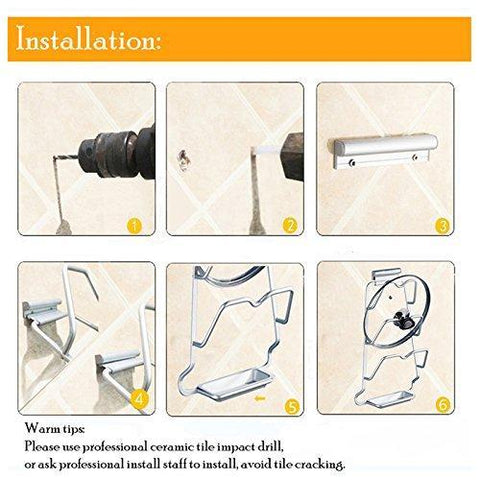 Storage organizer monbla cabinet door organizer kitchen door pot lid holder lid holder cabinet door pot lid holder for door wall pot lid door pot lid organizer for 6 to 9 lid space grade aluminum