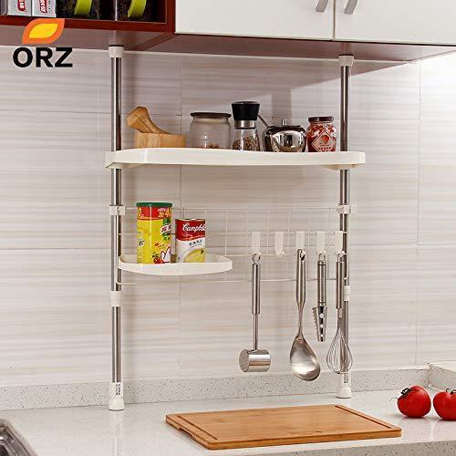 Gano Zen Kitchen Adjustable Shelf Creative Seasoning Condiment Pot Holder Cooking Utensil Hanger Kitchen Organizer Storage Rack