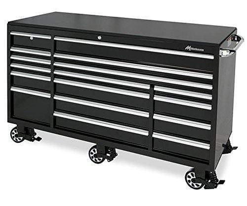 Cheap montezuma tool box 72 17 drawer roller cabinet with 18 gauge steel construction black powder coat finish bk7217mz