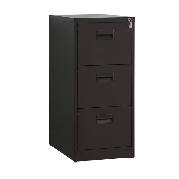 Shop for modernluxe metal lateral file cabinet steel vertical lockable filing cabinet 3 drawer with locks black 18w 24 4d 40 3h