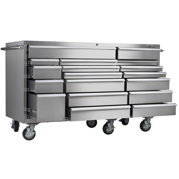 Selection viper tool storage vp7218ss pro 72 inch 18 drawer 304 stainless steel rolling cabinet