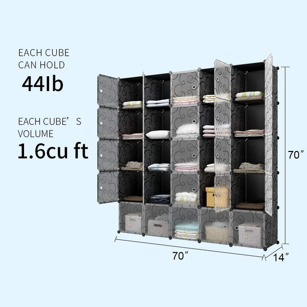 Top rated kousi cube organizer storage cubes organizers and storage storage cube cube storage shelves cubby shelving storage cabinet toy organizer cabinet black 25 cubes