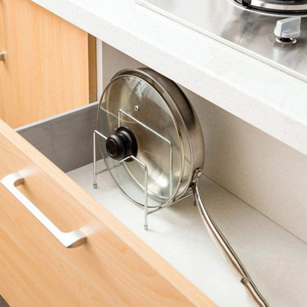 Stainless Steel Pot Rack Kitchen Chopping Board Lid Pot Pan Storage Shelf Drain Tableware Shelves Cooking Tools Holder