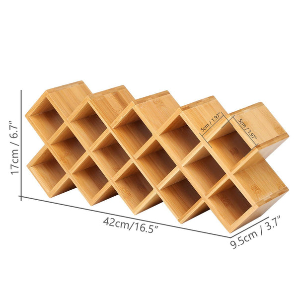 Try criss cross 18 jar bamboo countertop spice rack organizer kitchen cabinet cupboard wall mount door spice storage fit for round and square spice bottles free standing for counter cabinet or drawers