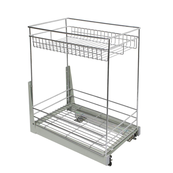 Explore 17 3x11 8x20 7 cabinet pull out chrome wire basket organizer 2 tier cabinet spice rack shelves bowl pan pots holder full pullout set