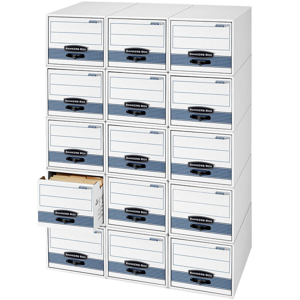 Shop for bankers box stor drawer steel plus extra space saving filing cabinet stacks up to 5 high legal 6 pack 00312