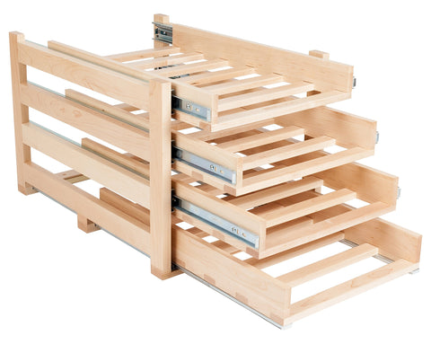 Amazon wine logic wl maple24 in cabinet sliding tray wine rack 24 bottle solid maple wood unstained with clear satin lacquer finish