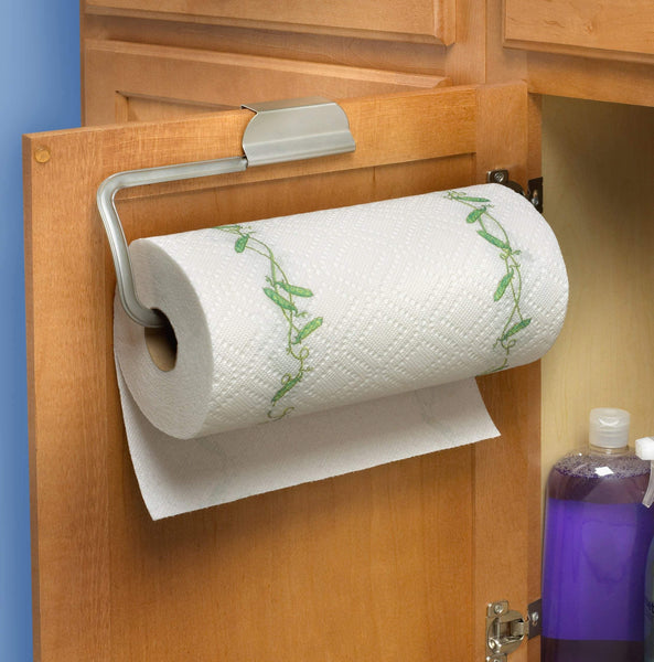 Kitchen spectrum diversified ashley paper towel holder over the cabinet door satin nickel