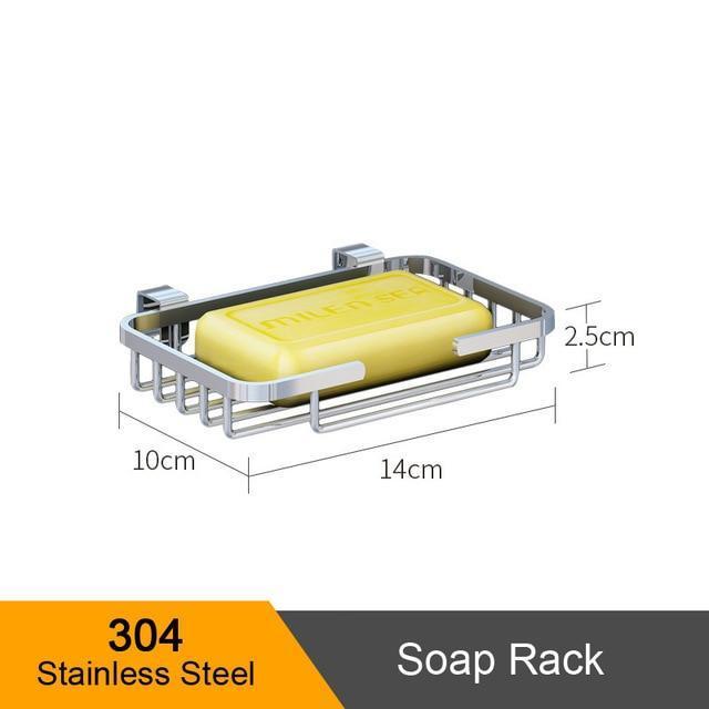 304 Stainless Steel Kitchen Shelf Rack Drying Drain Storage Holders Kitchen Plate Dish Cutlery