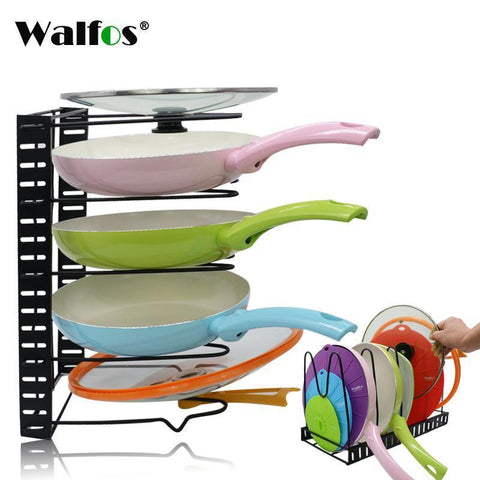 1Pcs Kitchen Accessories Stainless Steel Pot Lid Shelf Kitchen Organizer Pan Cover Lid Rack Stand