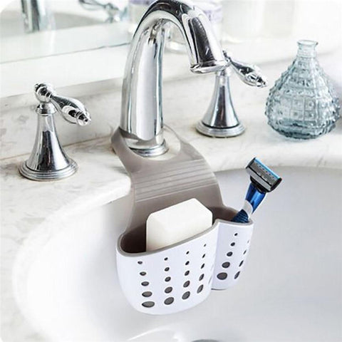 Sink Shelf Soap Sponge Drain Rack Bathroom Holder Kitchen Storage Organizer