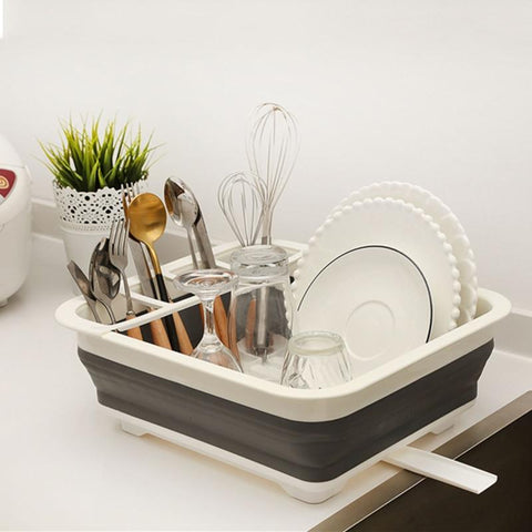 Dish Rack Kitchen Organizer Storage Holder Drainer Bowl Dish Rack Tableware Plate Portable